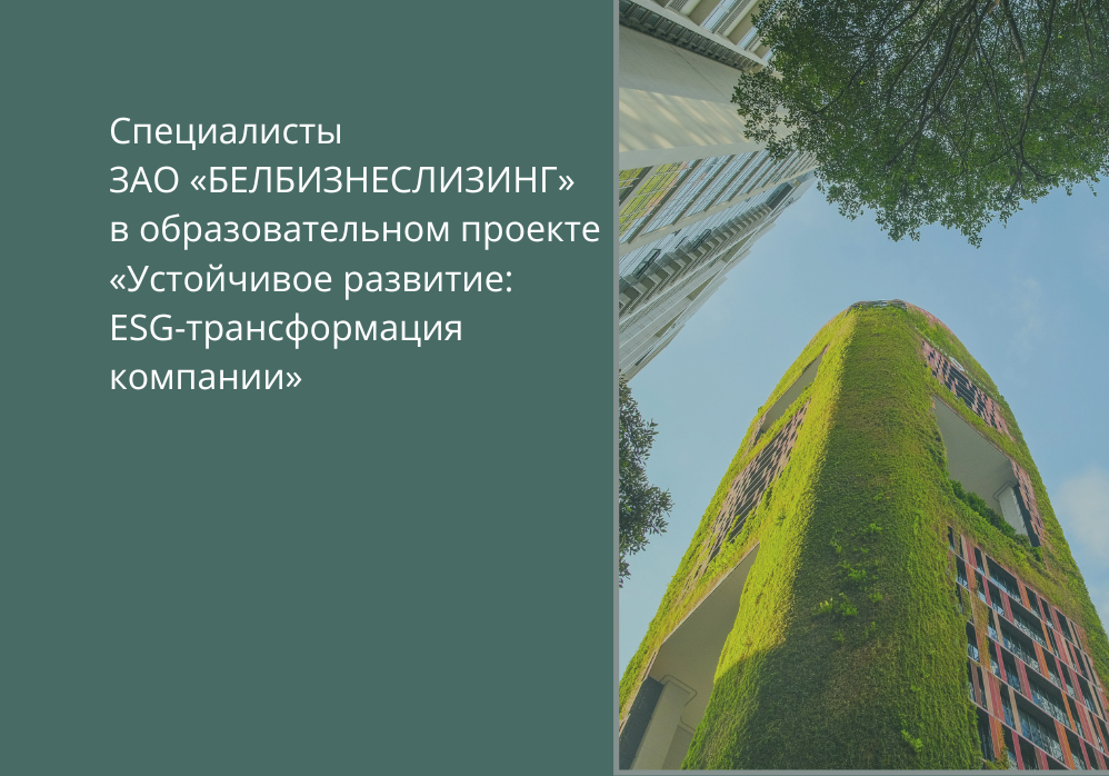 Образовательный проект «Устойчивое развитие: ESG-трансформация компании»